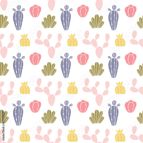 Bright Desert Seamless Vector Pattern Design