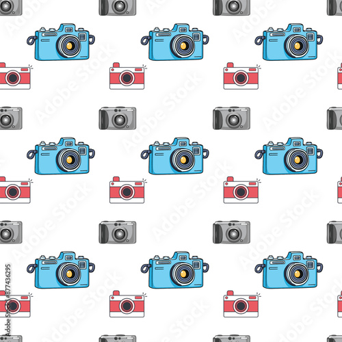 Cameras Seamless Vector Pattern Design
