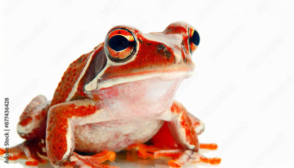 frog closeup on white frog closeup on white