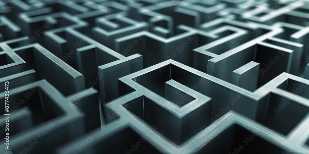 Labyrinth of Digital Data Walls Abstract Conceptual Technology Background. Labyrinth of Digital Data Walls Abstract Conceptual Technology Background.