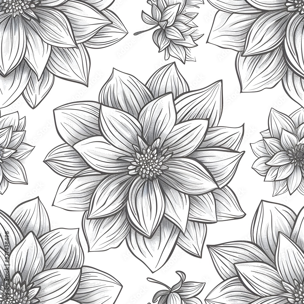 sketch of flowers with black color on the white background sketch of flowers with black color on the white background