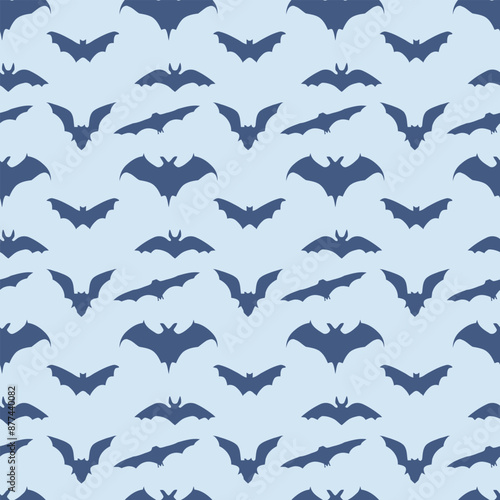 Flying bat Seamless Vector Pattern Design