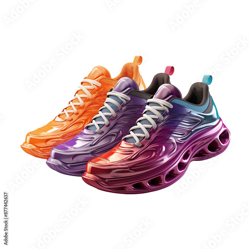 orange sneakers boot isolated transparent PNG