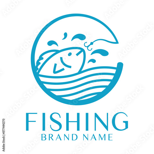 Fish logo graphic vector illustration. perfect logo for fishing, fish feed, fisheries etc. Vector illustration.