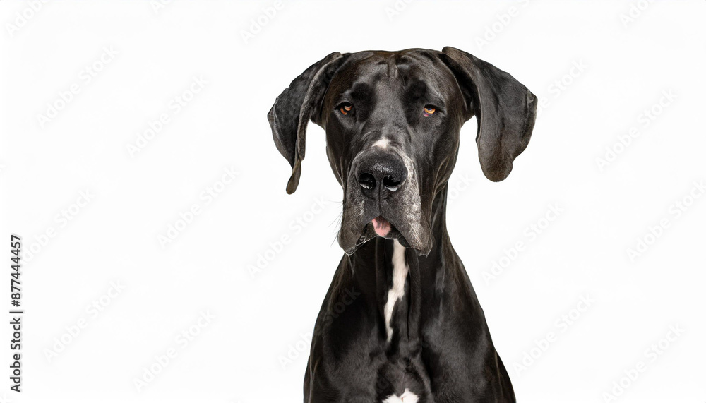 portrait of a Great Dane puppy on a country path portrait of a Great Dane puppy on a country path