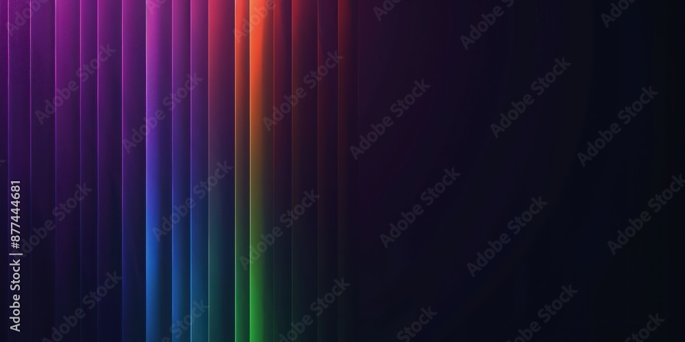 Abstract Rainbow Stripes on Black Background Abstract Rainbow Stripes on Black Background