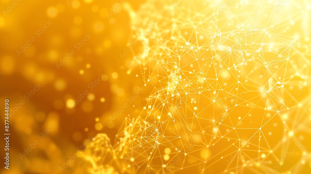 Abstract golden particles flowing in a network of energy and light. Concepts for luxury, wealth, technology, and the future. Abstract golden particles flowing in a network of energy and light. Concepts for luxury, wealth, technology, and the future.