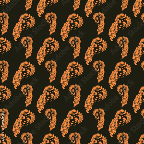 Skull Vision Seamless Vector Pattern Design