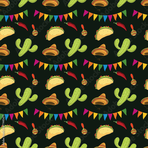 Viva La Maraca Seamless Vector Pattern Design