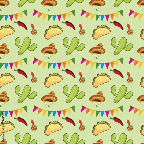 Viva La Maraca Seamless Vector Pattern Design