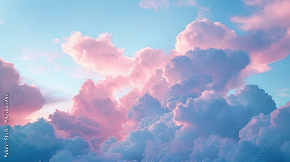 Beautiful pink clouds in the sky post sunset Beautiful pink clouds in the sky post sunset