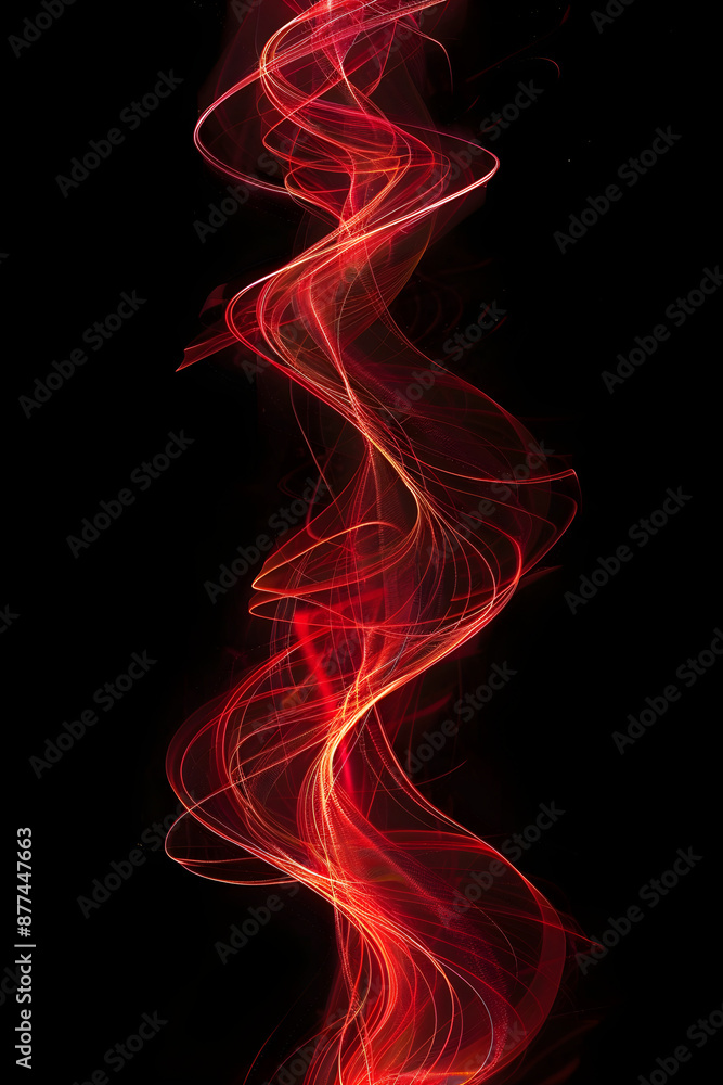 Dynamic Coloured Streak on Dark Background Dynamic Coloured Streak on Dark Background