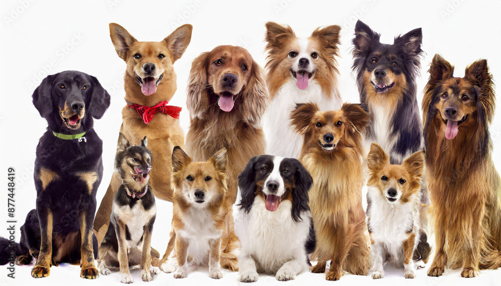 Group of twelve dogs Group of twelve dogs