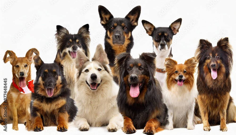 Group of twelve dogs Group of twelve dogs