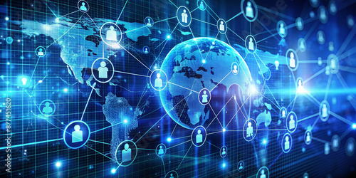 Wallpaper Mural Global Digital Connectivity: The Future of Networked Technology, Cyber Innovation: A Digital World Connected by Advanced Networks Torontodigital.ca