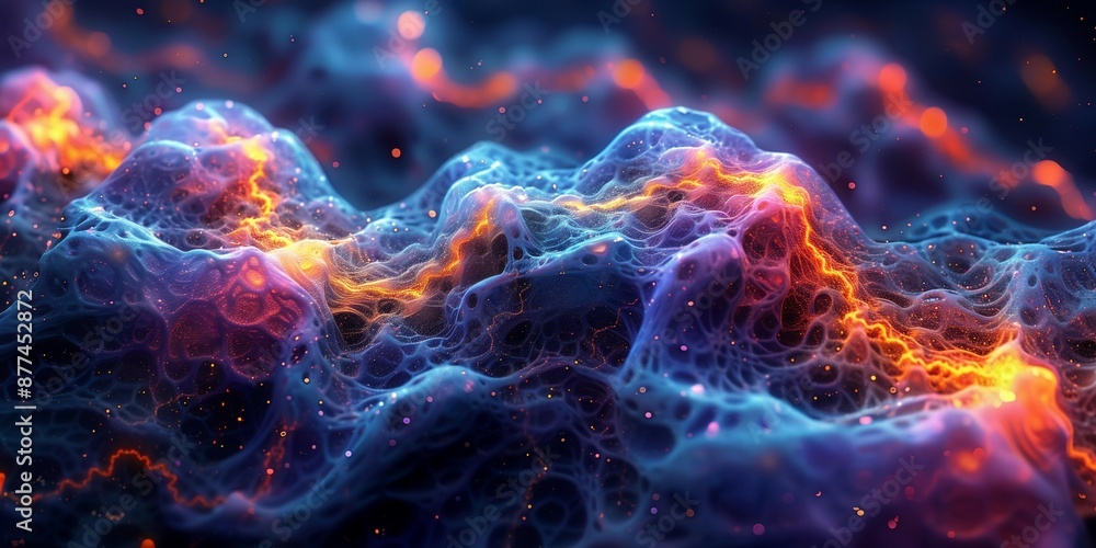 Electric Fractal Mitosis, generative ai Electric Fractal Mitosis, generative ai