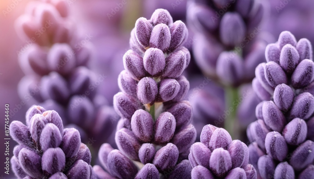 closeup of lavender flowers and buds , generated by AI. High quality photo closeup of lavender flowers and buds , generated by AI. High quality photo