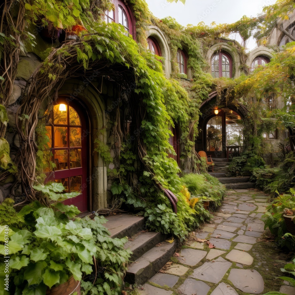Fototapeta premium Picturesque and enchanting cottages in various fantasy and historical styles.