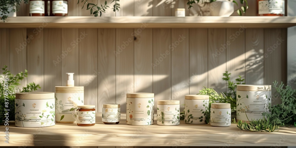 Minimalistic Botanical Packaging Design, generative ai Minimalistic Botanical Packaging Design, generative ai