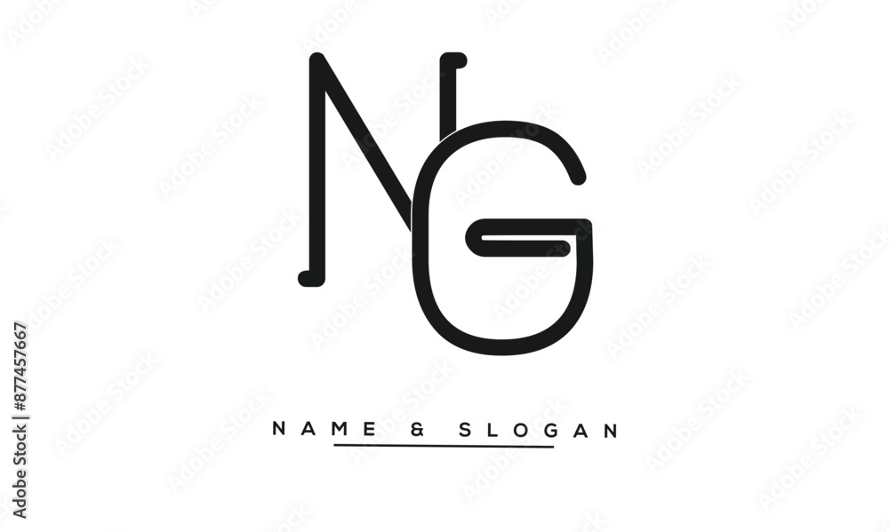 GN, NG, G, N Abstract Letters Logo Monogram GN, NG, G, N Abstract Letters Logo Monogram