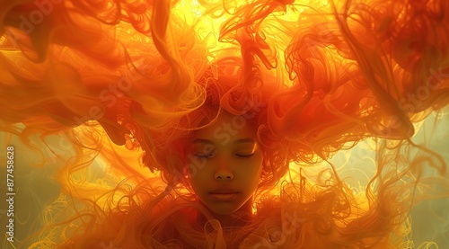 Fototapeta fire in the fire