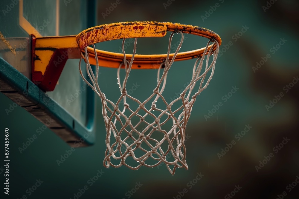 A rustic basketball hoop with a worn orange rim and net set against a dark cloudy background, offering a dramatic and vintage feel to the image, reminiscent of old playgrounds. A rustic basketball hoop with a worn orange rim and net set against a dark cloudy background, offering a dramatic and vintage feel to the image, reminiscent of old playgrounds.