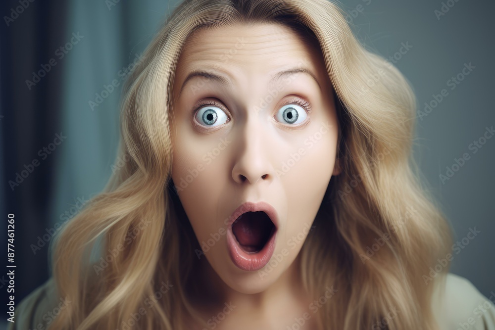 Startled Surprised woman. Person cute attractive. Generate Ai Startled Surprised woman. Person cute attractive. Generate Ai