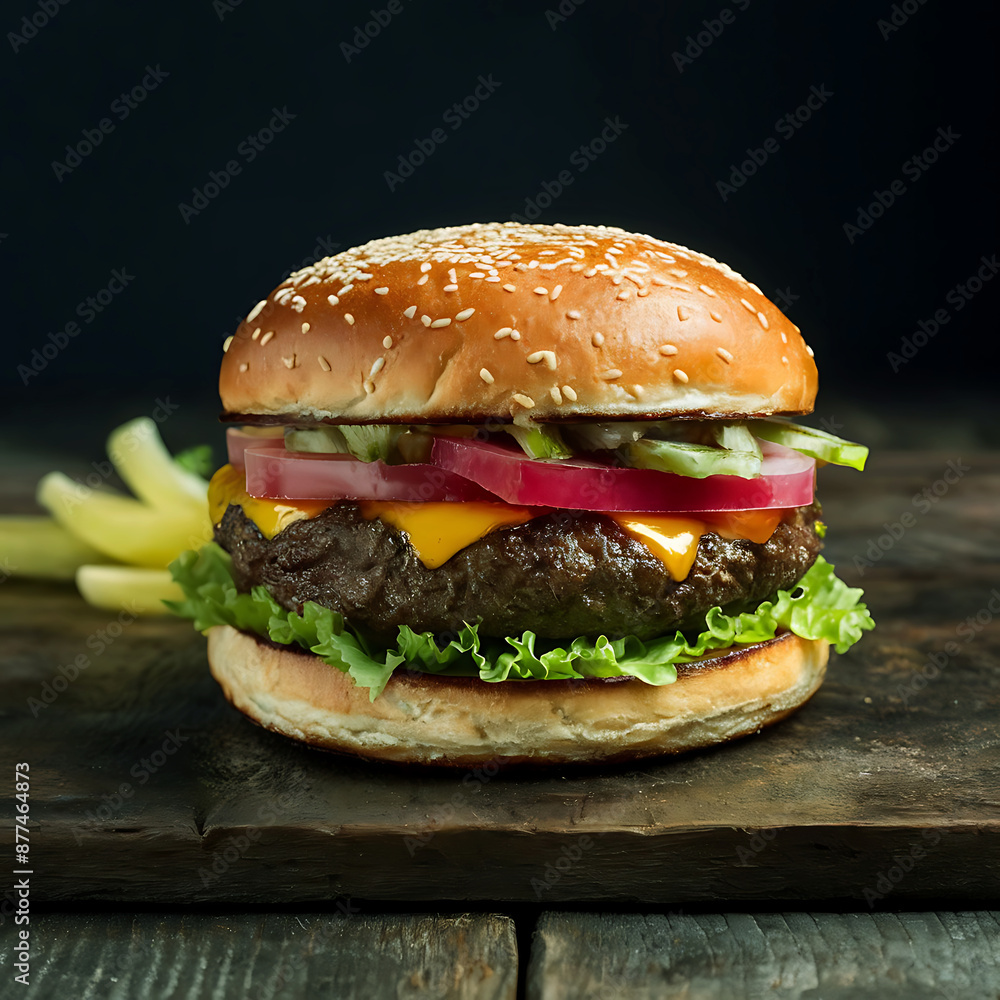 Delicious Homemade juicy hamburger
Delicious Homemade juicy hamburger