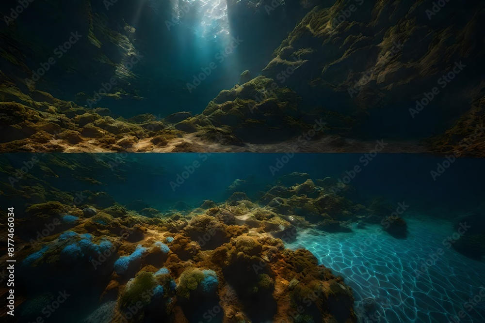 underwater scene with reef underwater scene with reef