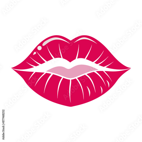 lipstick kiss with lips print set, lipstick lips, red lips print vector, Female red lipstick kiss