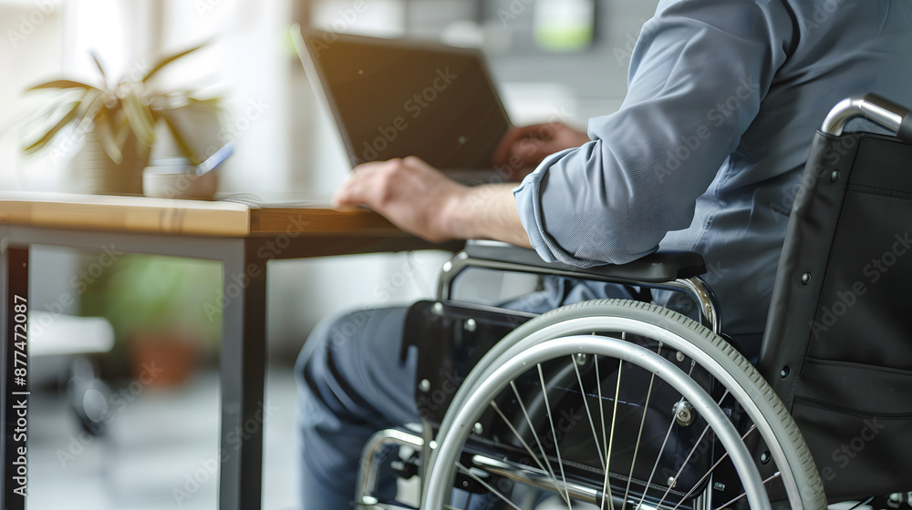 Technology for All: Person Utilizes Assistive Tools for Workplace Success Technology for All: Person Utilizes Assistive Tools for Workplace Success