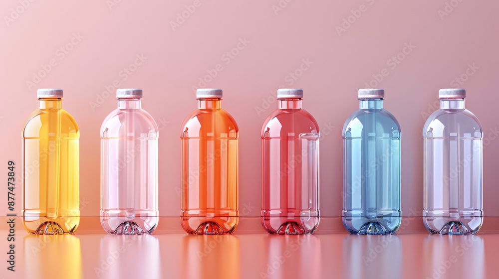 stylish and contemporary electrolyte drink bottles displayed in a chic manner, introducing a trendy hydration idea stylish and contemporary electrolyte drink bottles displayed in a chic manner, introducing a trendy hydration idea
