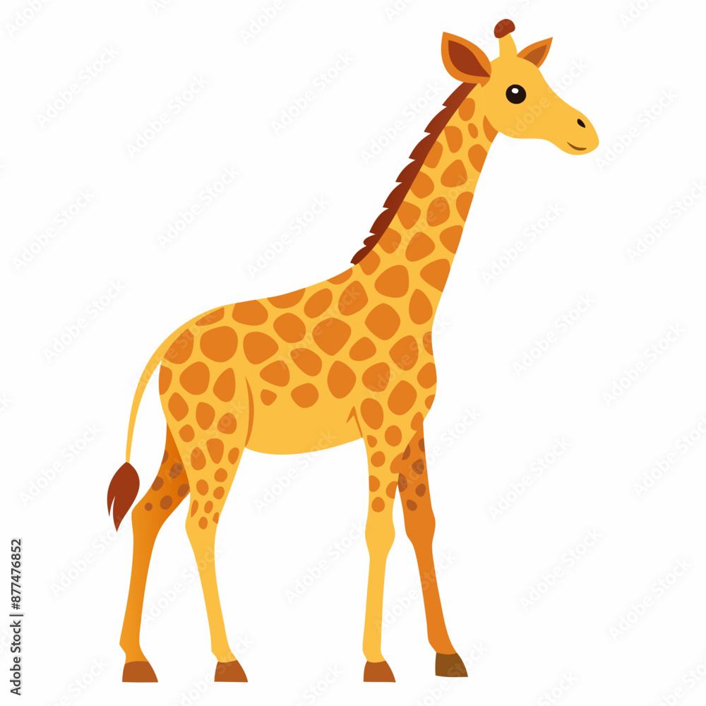 Naklejka premium Safari animal as like Giraffe silhouette vector illustration