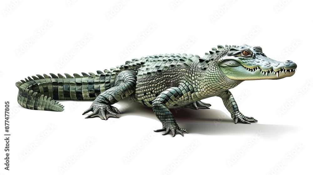 Naklejka premium Vector of crocodile design on white background 