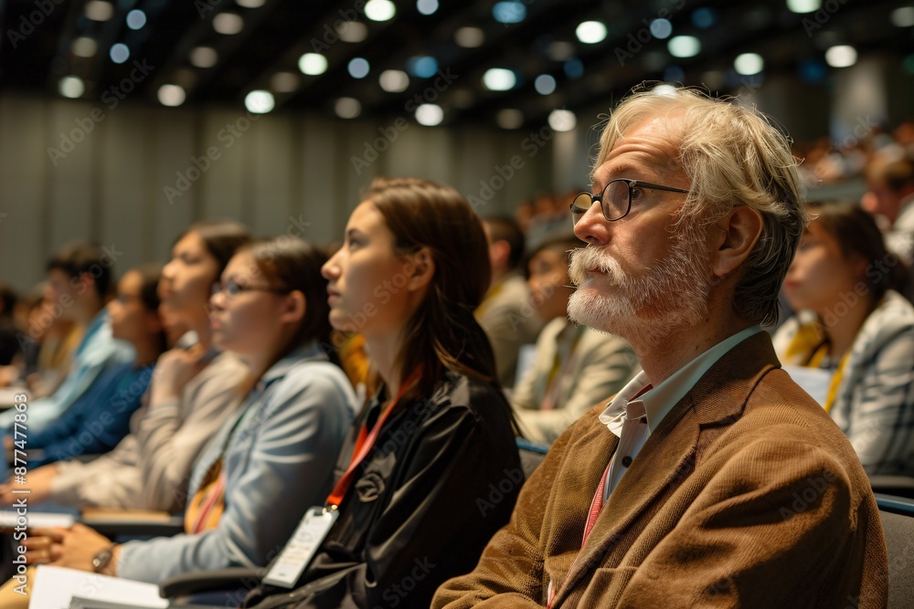 Obraz premium Engaged Audience at a Professional Conference