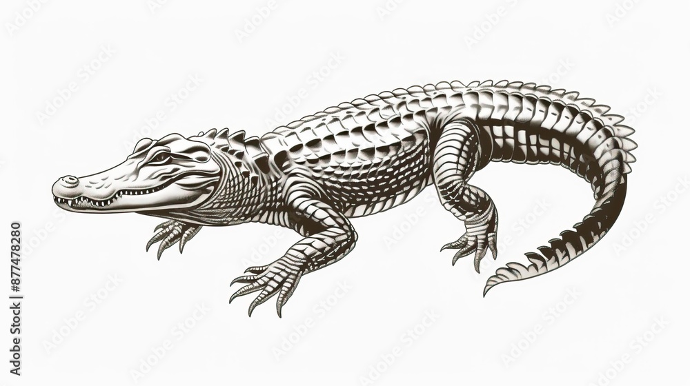 Vector of crocodile design on white background Vector of crocodile design on white background