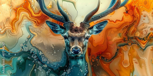 deer - abstract animal art photo