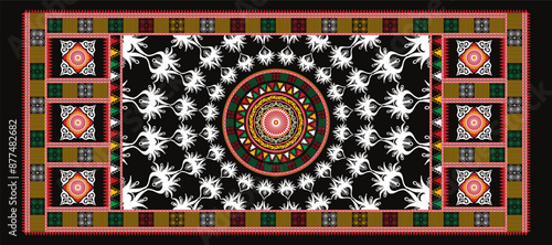Indonesian Culture Aceh Kerawang Gayo Pattern handdrawn illustration