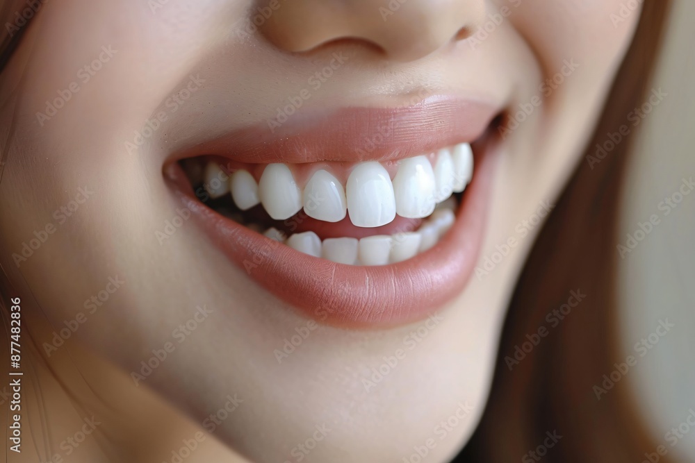Fototapeta premium Close-Up of a Bright, Healthy Smile