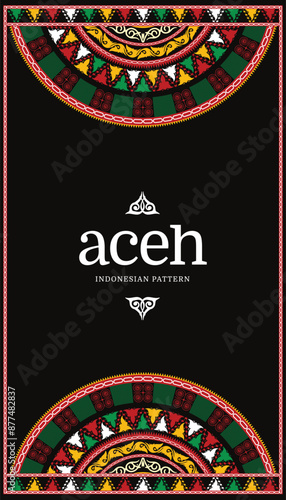 Indonesian Ethnic pattern design layout idea for social media post photo