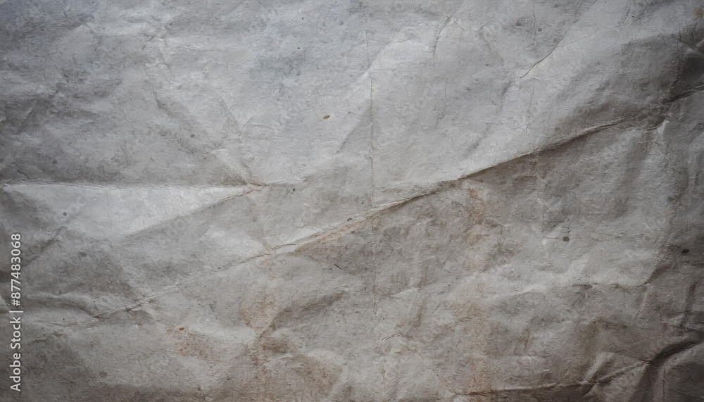 Naklejka premium black crumpled paper texture blank dark background with creases