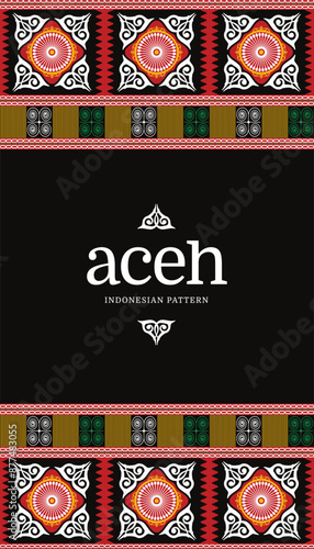 Indonesian Ethnic pattern design layout idea for social media post