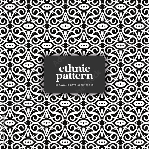 Decorative monocolor pattern Indonesian culture for background poster