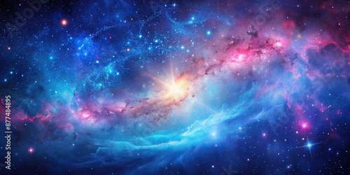 Galassia blu e rosa cielo stellato nello spazio, nello, cielo, rosa photo