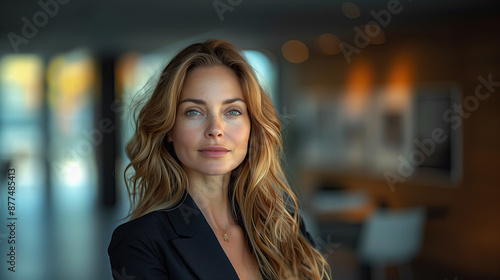 Wallpaper Mural Portrait of a beautiful businesswoman in smart business suit Torontodigital.ca