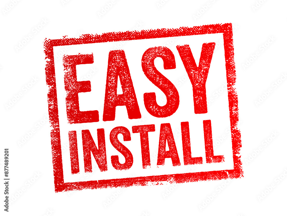 Easy Install - a process or product that is straightforward and uncomplicated to set up or put together, text concept stamp Easy Install - a process or product that is straightforward and uncomplicated to set up or put together, text concept stamp