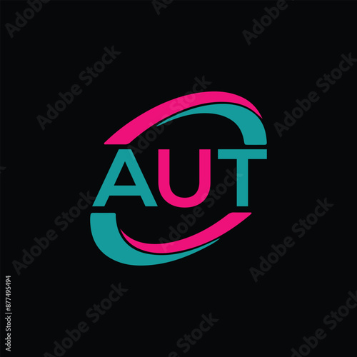 AUT logo design vector template