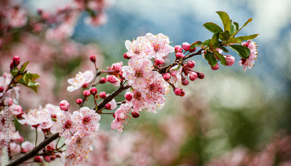 Garden peach flowers. Peach tree with pink flowers on a spring day. The concept of gardening, agriculture. Garden peach flowers. Peach tree with pink flowers on a spring day. The concept of gardening, agriculture.