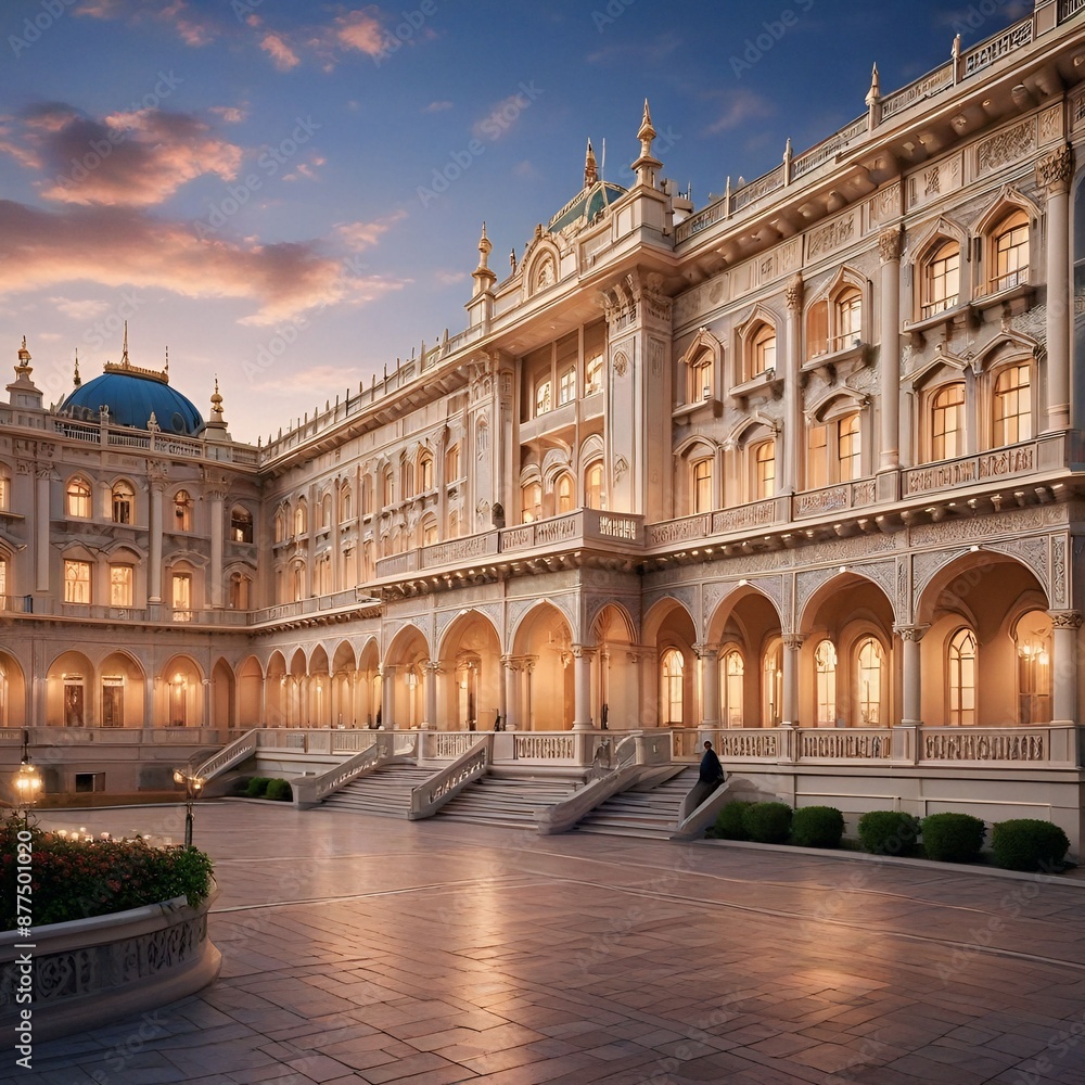 Naklejka premium plaza de espana city