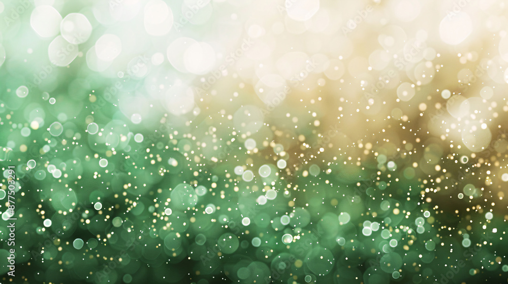 Abstract background with blurred green and gold sequins, sparkle, lights. Blurred shiny, glowing festive banner for Xmas, party, holiday, birthday, invitation. New Year and Christmas glitter wallpaper Abstract background with blurred green and gold sequins, sparkle, lights. Blurred shiny, glowing festive banner for Xmas, party, holiday, birthday, invitation. New Year and Christmas glitter wallpaper